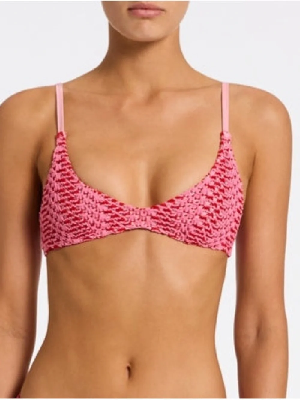 TRIANGL SWIMWEAR MAIA - ALINA PINK CROCHET SCOOP BIKINI TOP